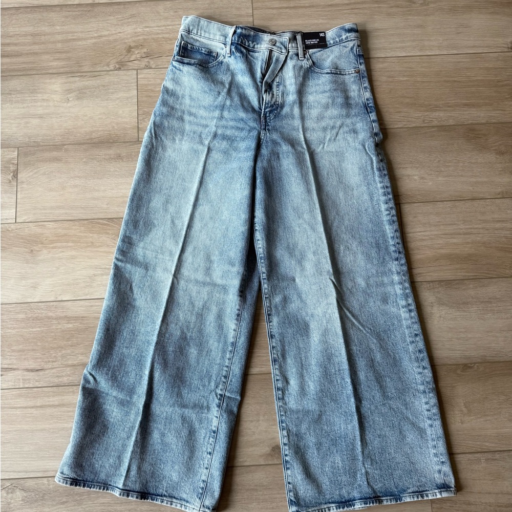 Express Light Blue Wide Leg Jeans